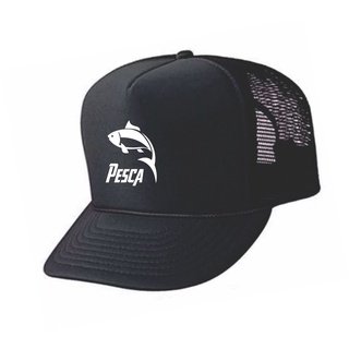 Boné Pesca Pescaria Trucker Aba Curva Estampado Promoção