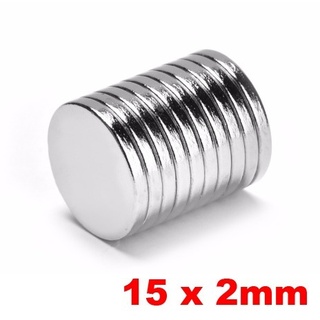 Imã De Neodímio Disco 15mm X 2mm * 10 Peças * 15x2 Mm - SP
