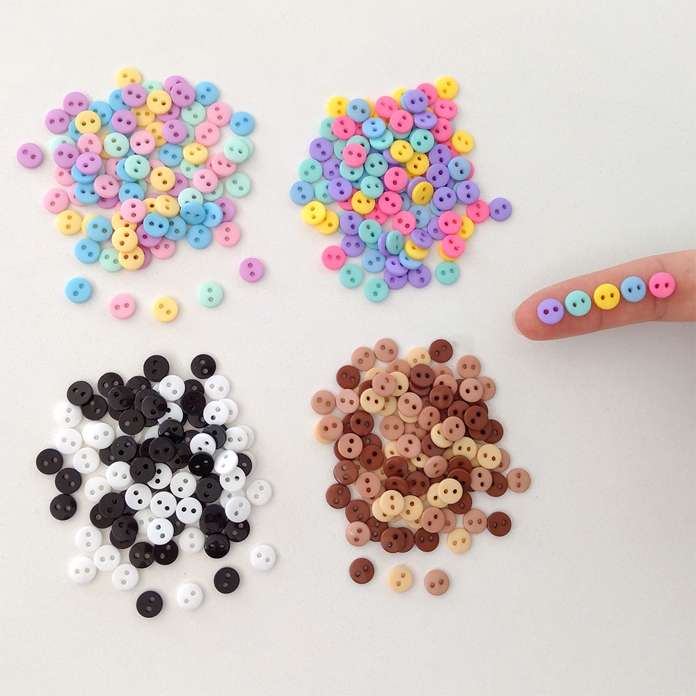 Mini Botão 100 unidades 7,7mm Costura Artesanato Patckwork