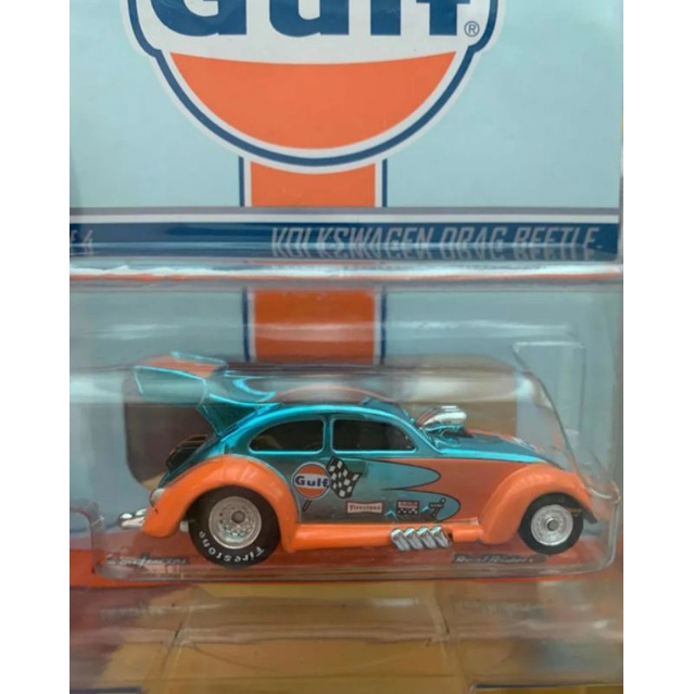 Hot Wheels RLC Gulf VW - Volkswagen Drag Beetle Fusca - Red Line Club - #3393/4000