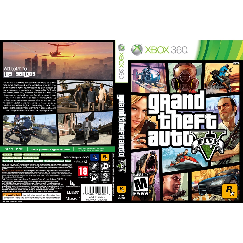 Jg Gta V P/ XBOX360 (LTU/LT/JTAG/RGH)