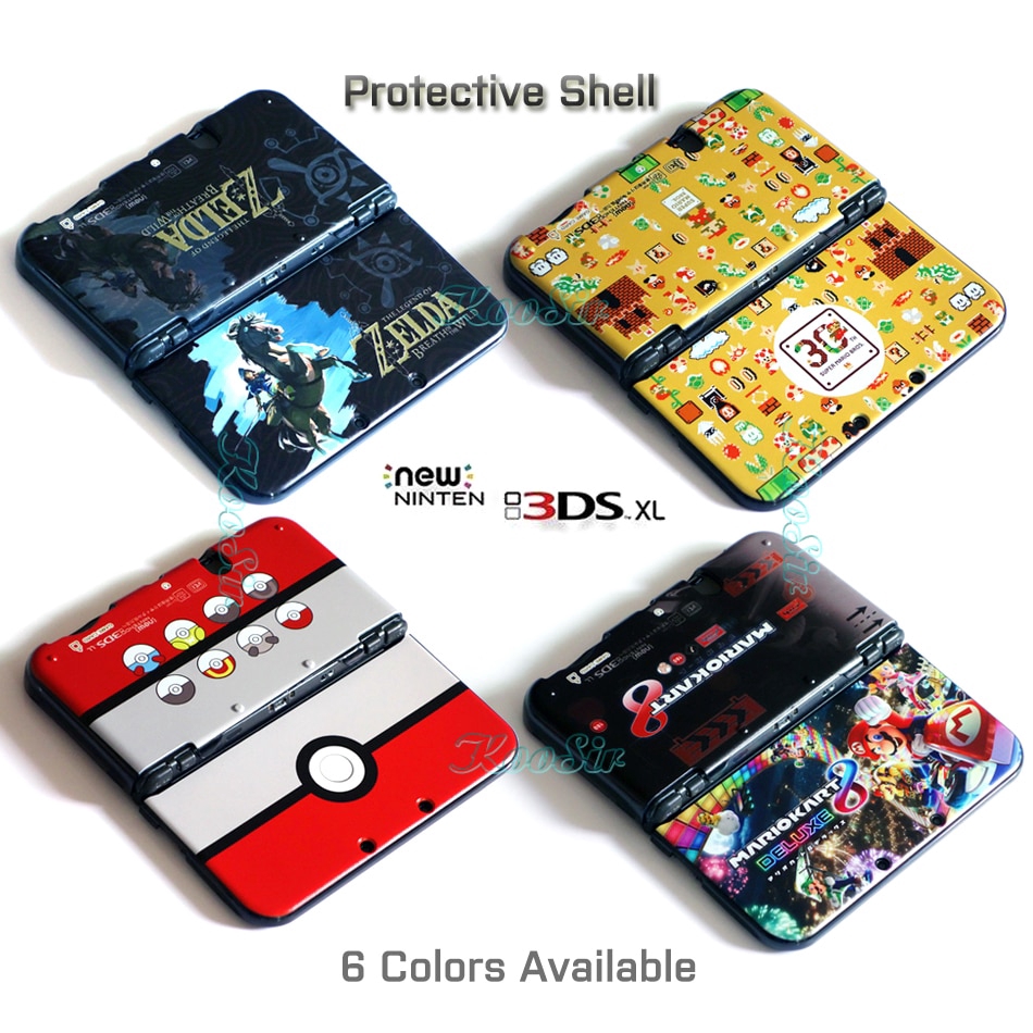 Capa Protetora Para Nintendo Novo 3DS XL/LL Pokeball Pikachus Padrão Pele NEW 3DSLL Console