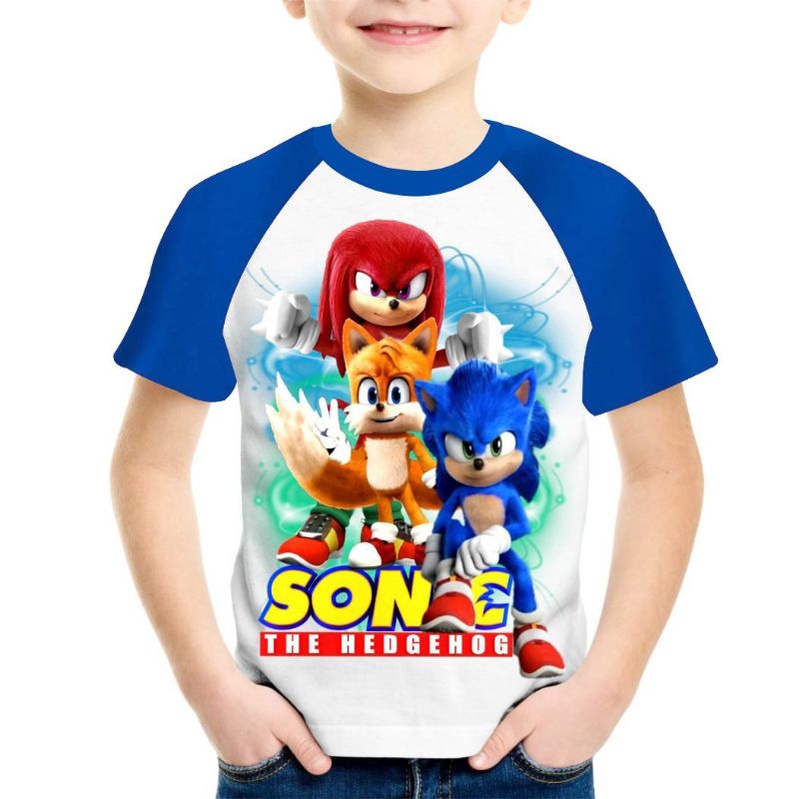 Camiseta infantil turma do Sonic camiseta do filme sonic 2 tails