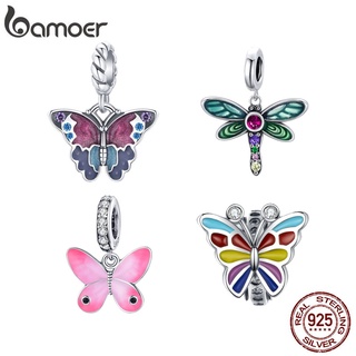 Bamoer Colar Com Borboleta De Prata Esterlina 925 Para Pulseira / Acessórios De Moda