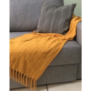 Manta de sofa Mostarda, Artesanato Tear Mineiro Xale sofá.