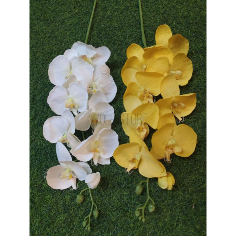 Galho de Orquídea em Tecido Toque de Seda Flores Artificiais. | Shopee  Brasil