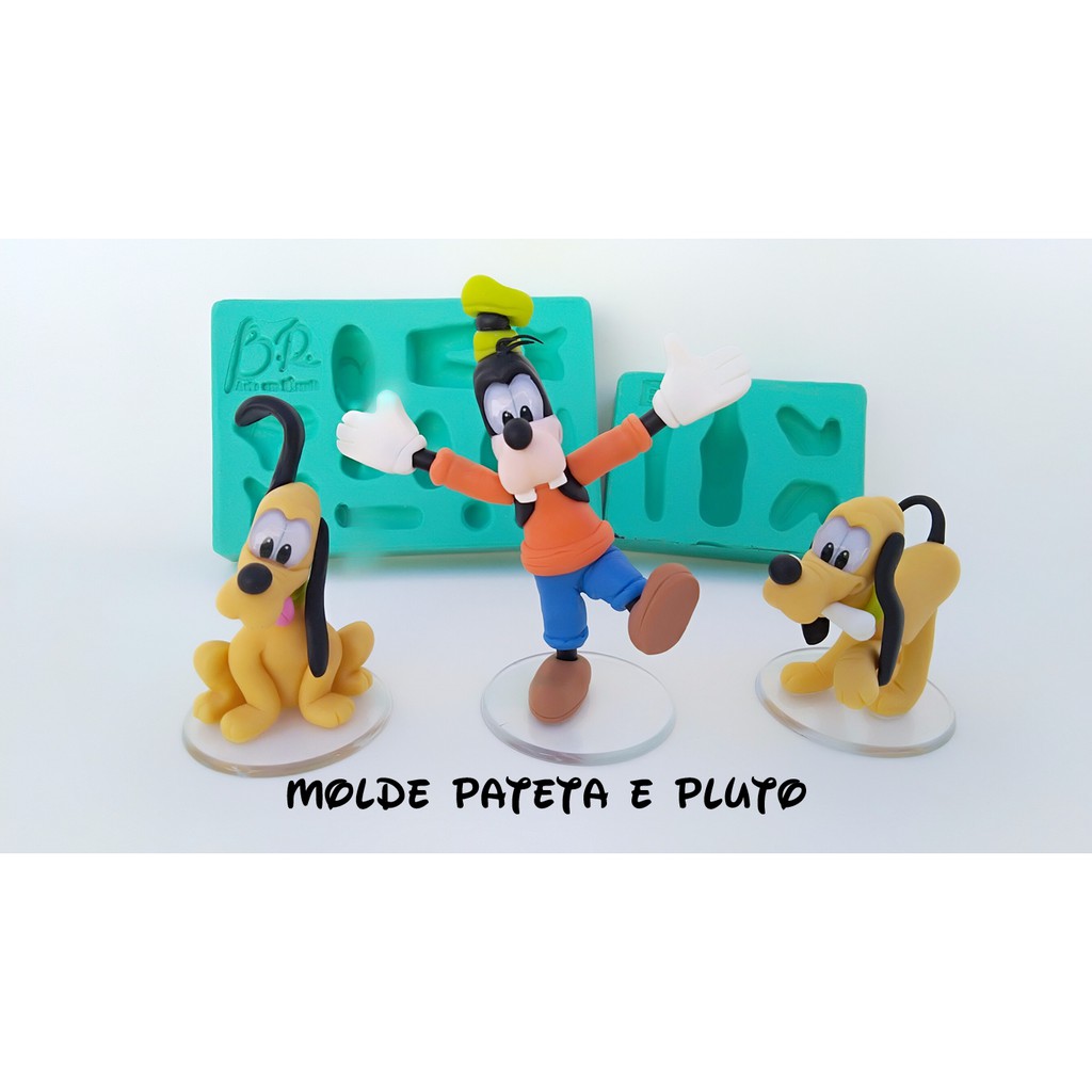 MOLDE SILICONE PATETA E PLUTO  - BY BRUNINHO RAMALHO (Cód MS0017)