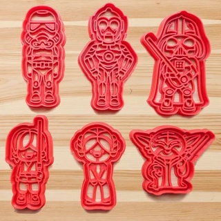 Cortador de Biscoito Star Wars Forma de Pasta Americana Bolacha Bisquit Cookie Pirulito Cupcake - Darth Dader Yoda