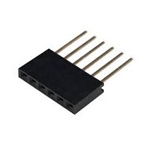 Barra de 6 Pinos Conector Fêmea Empilhável para PCI  - Componentes Eletrônicos Eletrônica Arduino - projeto eletrônico  - 1 Peça