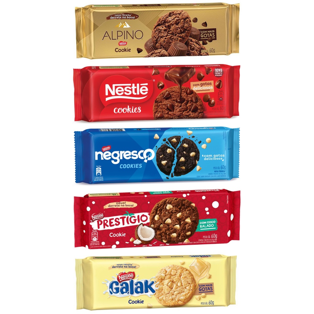Kit Cookies Nestle Sabores 60g 10 Unidades Shopee Brasil