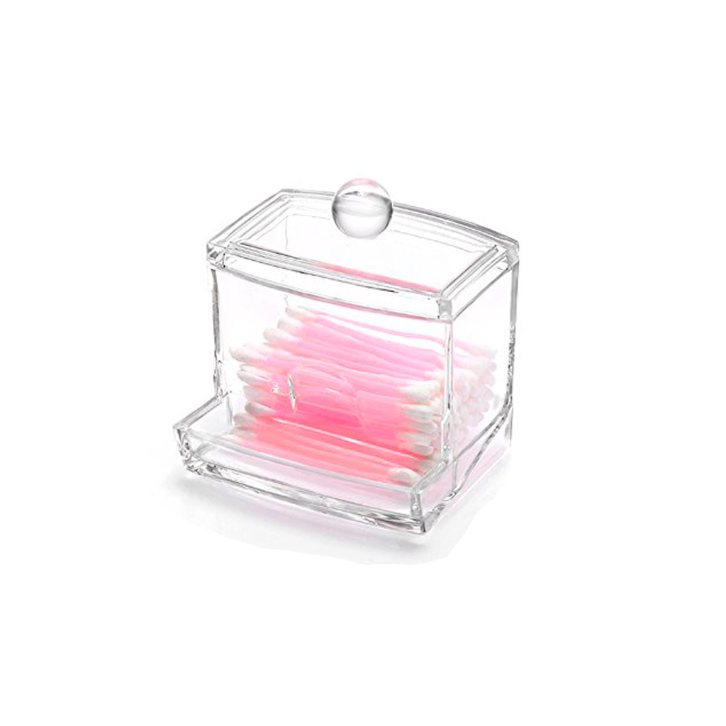 Porta Algodão E Cotonete Organizador Em Acrílico para Banheiro em Oferta na Shopee