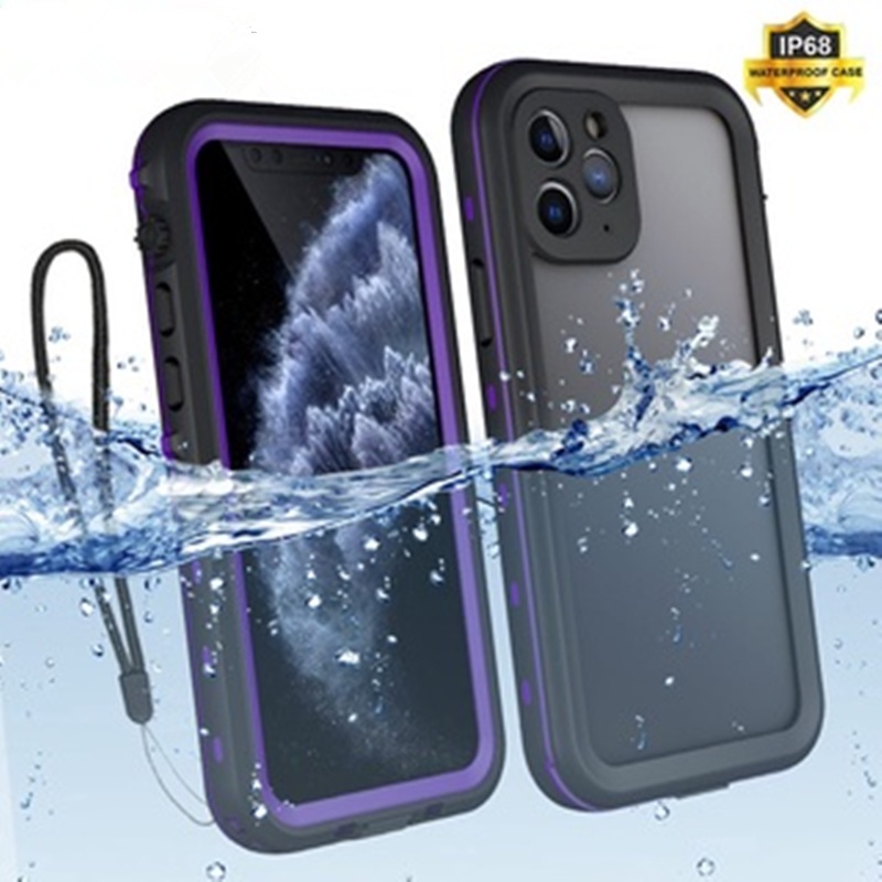 IP68 HD À Prova D'água Capa De Celular De Choque Para iPhone 14 13 Pro Max 11 12Pro XR XS 7 8Plus Traseira Transparente 360 Graus Proteção Total Natação Ao Ar Livre