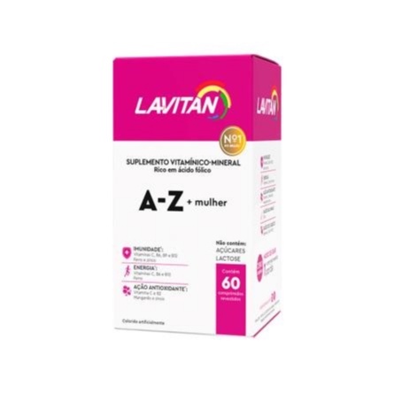 Lavitan A-Z Mulher Suplemento CIMED 60 Comprimidos | Shopee Brasil