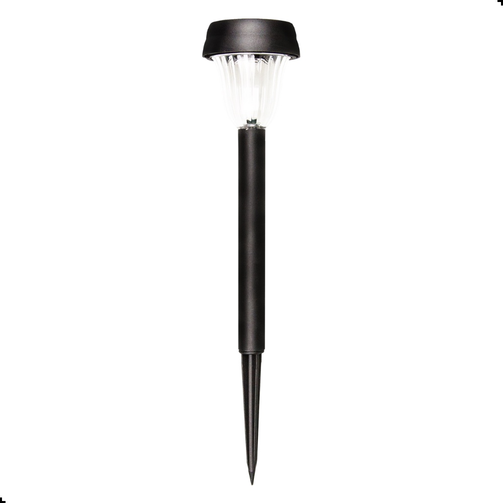 Luminária Espeto Solar Jardim Recarregável Led Branco Frio