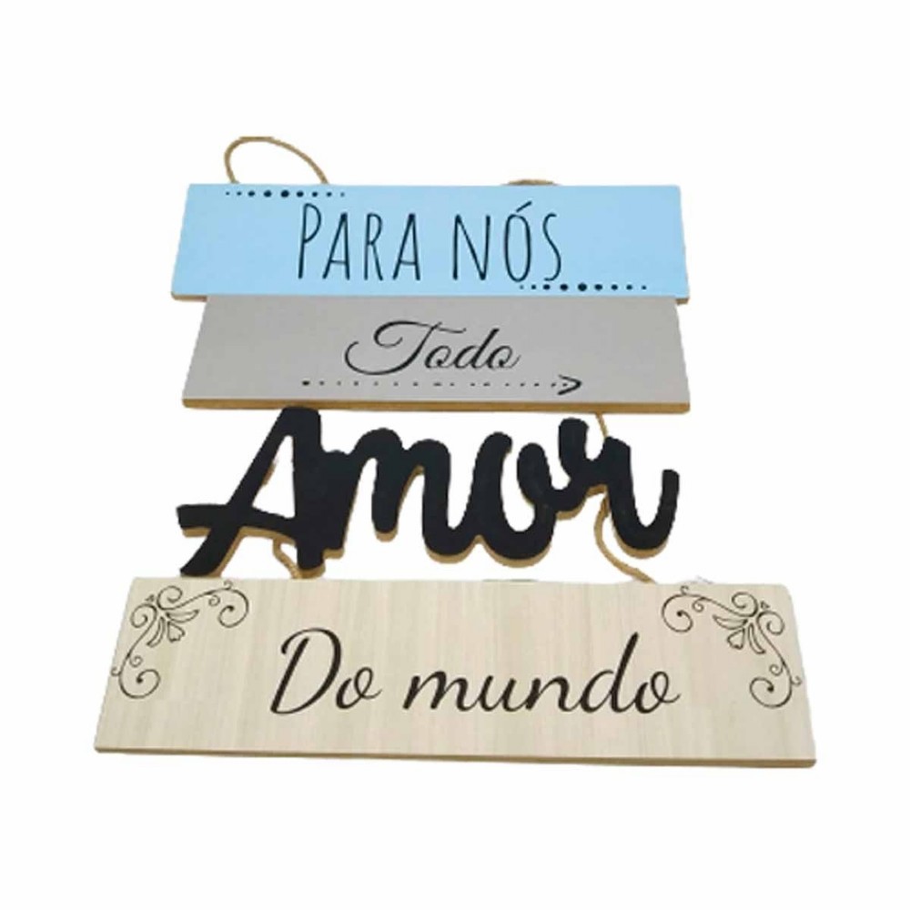 QUADRO DECORATIVO LETREIRO PARA NÓS TODO AMOR DO MUNDO