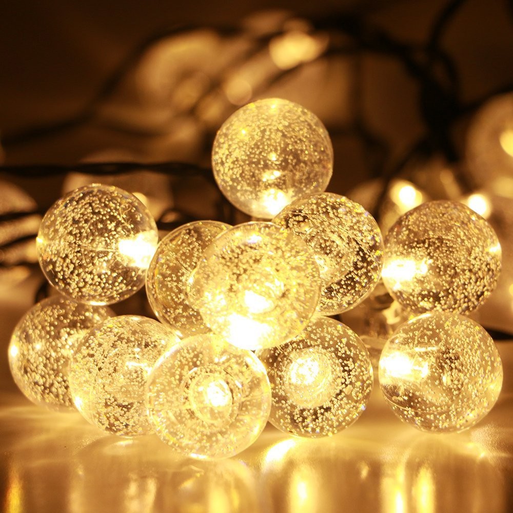 Cordão Varal 30 Leds Bolinha Cristal 6m Luz Dourada Bivolt em Oferta na Shopee