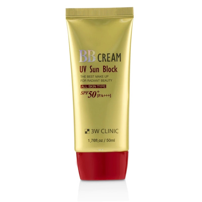 3w clinic uv sun block bb cream 50g spf50 em Oferta na Shopee