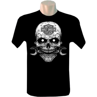 Camiseta masculina Harley Davidson motos frente e costas