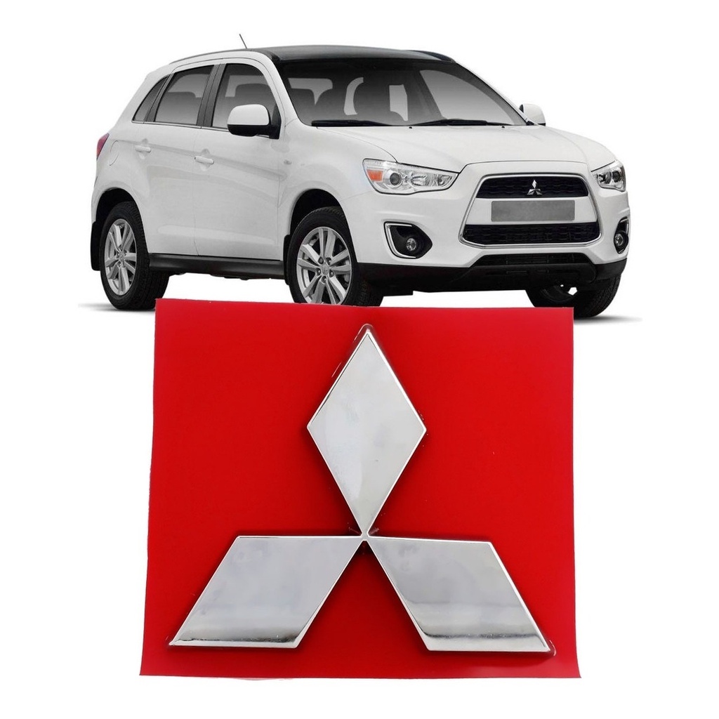 Emblema Adesivo Alto Relevo Logotipo Mitsubishi Grade Frontal Asx 2011 a 2018