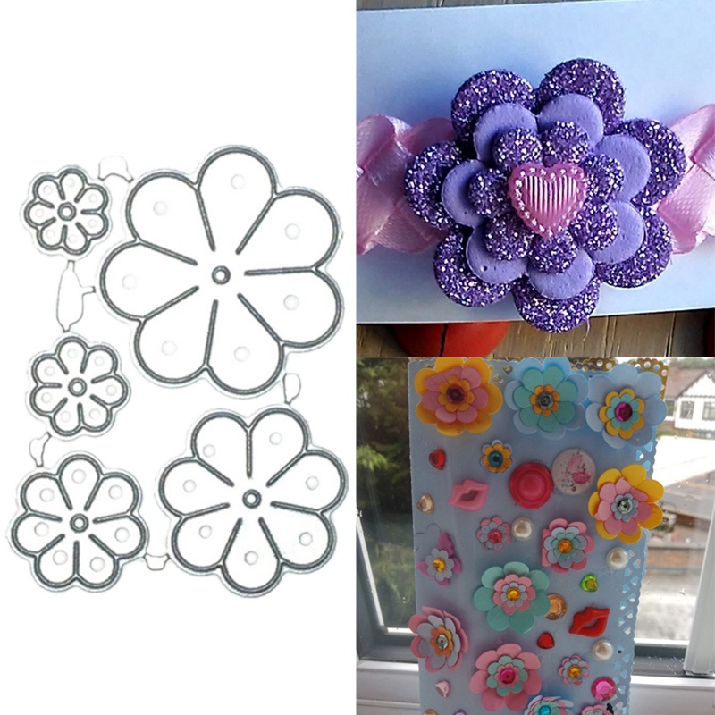 Flores Corte Metal Morre Stencil Álbum Scrapbook Modelo Cartão Molde