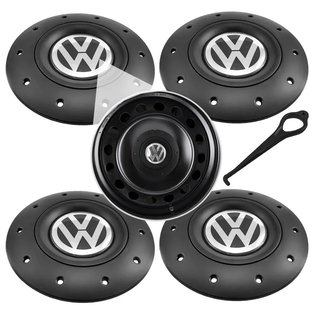 Jogo Calota Centro Roda Amarok Aro 13/14 /15  Voyage G5 G6 Saveiro Santana Parati Gol G3 G4 G5 G6