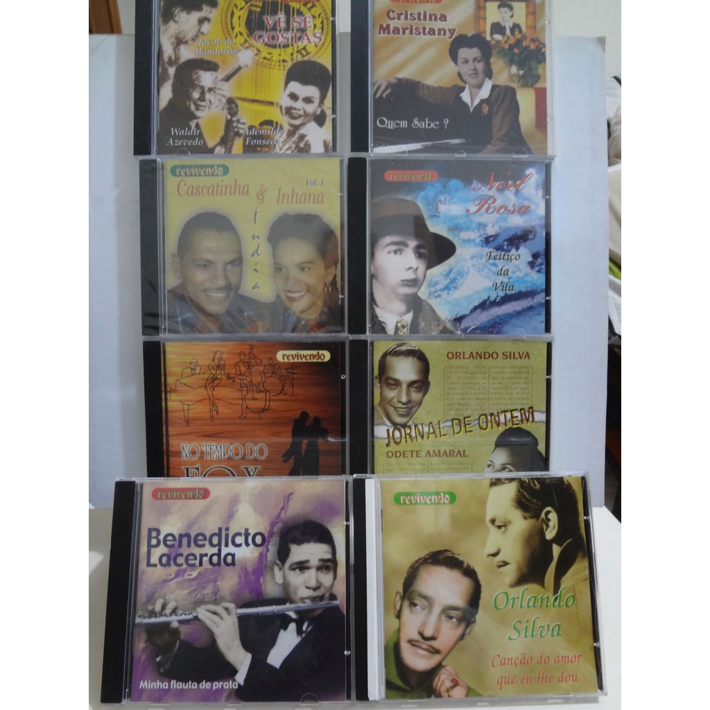 CDs Revivendo Noel Rosa / Cascatinha Inhana / Orlando Silva / Benedicto Lacerda / Cristina Maristany / Jacob do Bandolim + Waldir Azevedo + Ademilde Fonseca / No Tempo do Fox