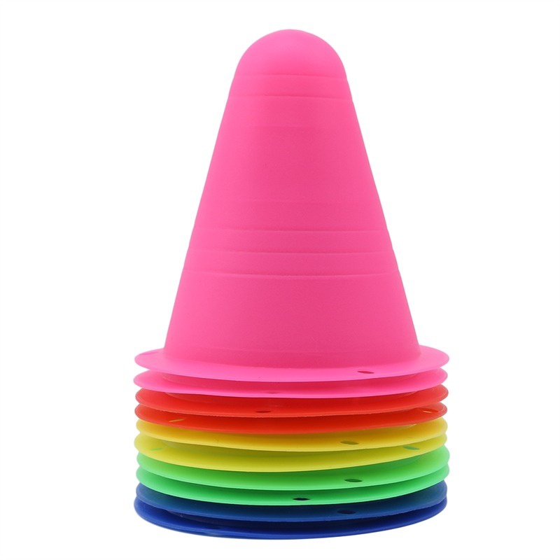 10 Pcs Marca De Skate Patins Coposoccer Futebol Rugby Equipamentos De Treinamento De Velocidade Espaço Marcador Cones Slalom Rolo Skate Copo Pile