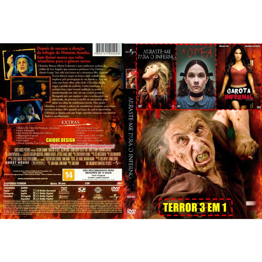 Filme Coleção Terror 3 Em 1 - Arraste-me para o inferno, A Órfã e Garota Infernal