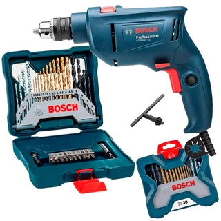 Furadeira Industrial Impacto 3/8 Reversão 450W GSB 450RE + Estojo 30 Peças X-Line BOSCH em Oferta na Shopee