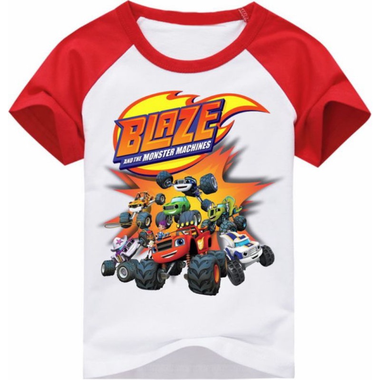 Camiseta Infantil Blaze and the Monster Machines - Desenho infantil carros blaze e as máquinas monstros em Oferta na Shopee