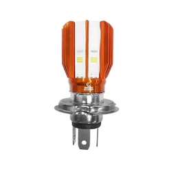 Lâmpada Led Farol Efeito Xenon H4 Dourada Para Motos com Maior Alcance