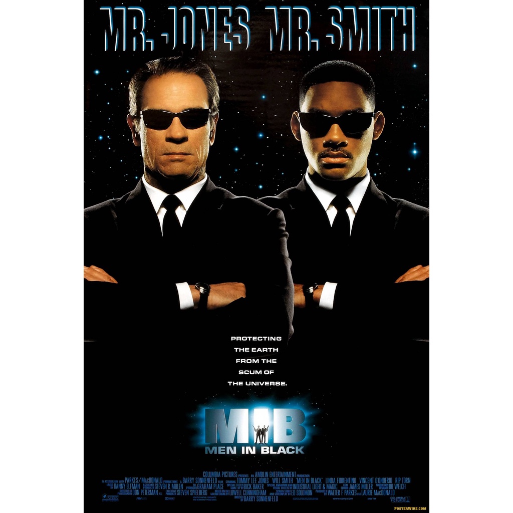 Poster Homens De Preto Tamanho Grande A3 Cartaz De Cinema - Quadro MIB - Man IN Black