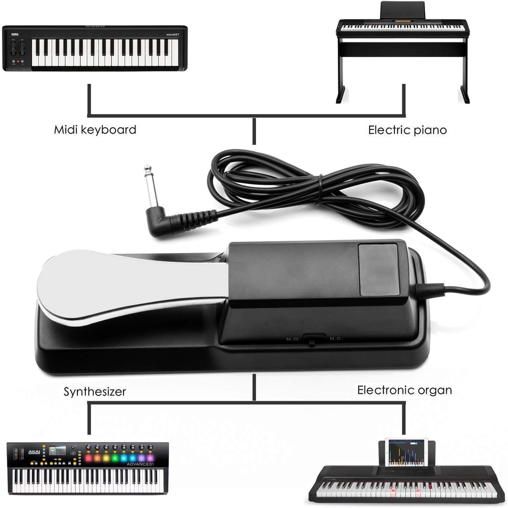 Pedal Sustentação Para Korg Yamaha Roland Kurzweil Casio Universal Manutenção Teclado E Piano Digital-Mantenha Suas Sessões De Jogo Estável Consistente Através De Principais Marcas