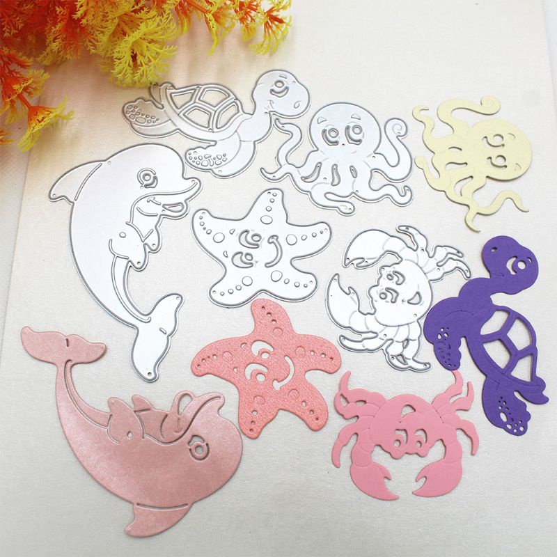 SSS 5 Pcs Artesanato Marinha Corte Morre Stencils Metal Para Scrapbooking Álbum Selos Cartão Embossing em Oferta na Shopee
