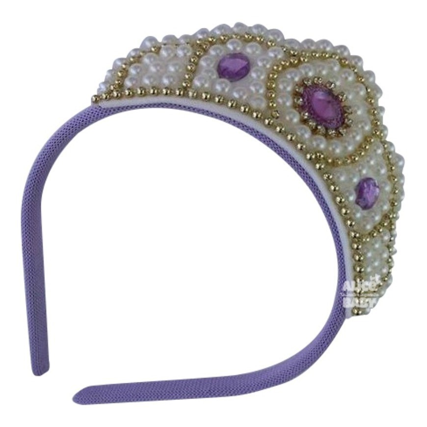 Tiara Coroa Lilás Rapunzel Princesa Sofia