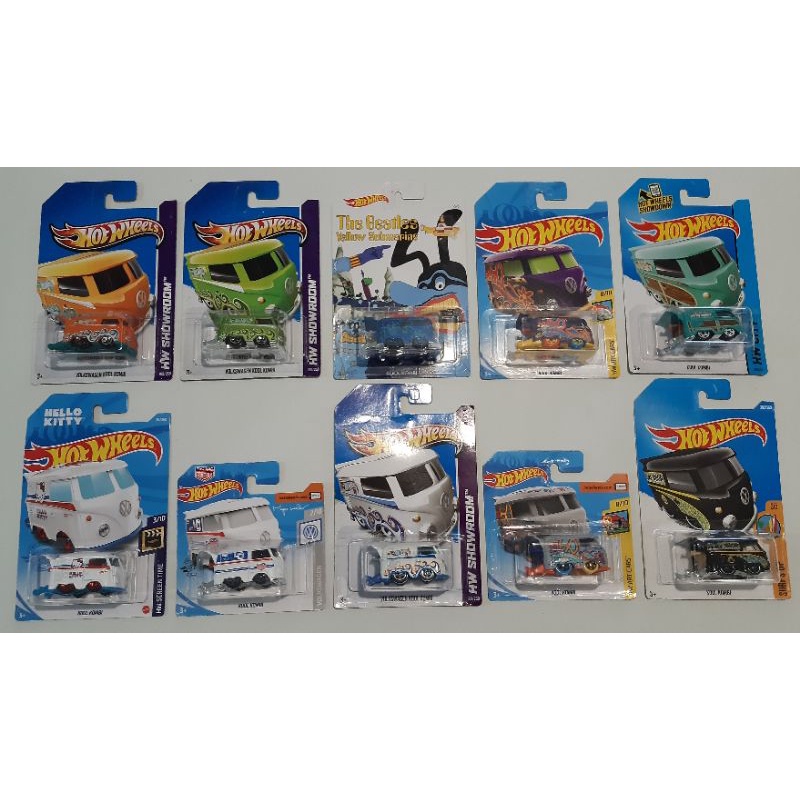 Hot Wheels Lote Volkswagen Kool kombi The Beatles Th T Hunt Hello Kitty Mooneyes Magnus Walker