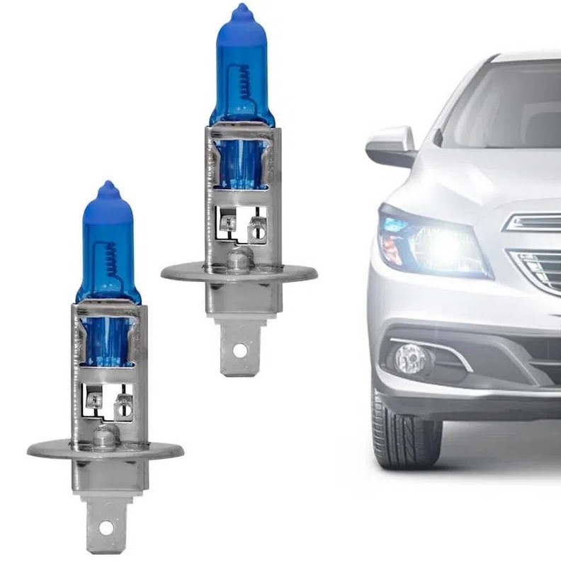 Lâmpada Super Branca H1 8500K 55W 12V Par em Oferta na Shopee