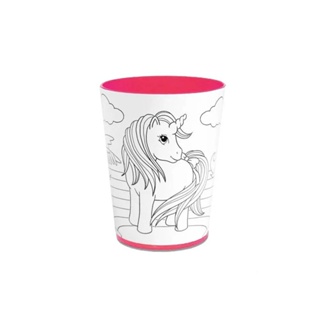 Copo para Colorir Color Cup Unicórnio Rosa 10cm 1un - Rizzo em Oferta na Shopee