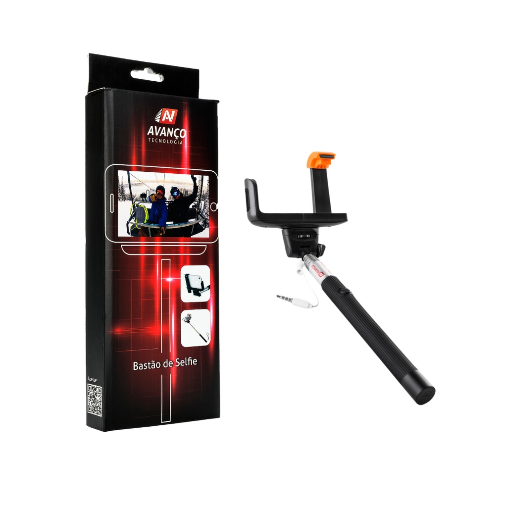Bastão Pau de Selfie com cabo P2 para Celular Smartphone