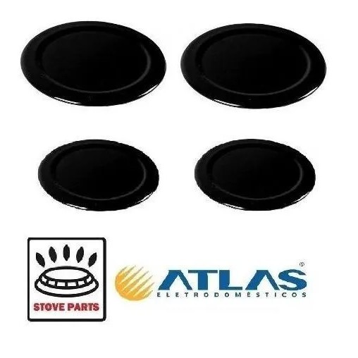 Kit Espalhador Tampinha Peças Fogão Atlas Tropical / Atenas - 4 Bocas