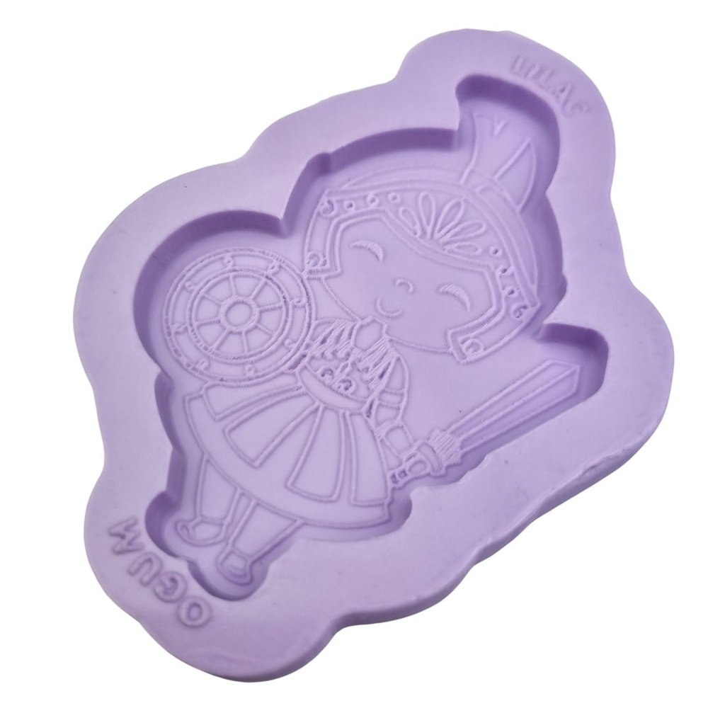 Molde de Silicone para Resina Ogum fofinho - 1 cavidade (7 cm)