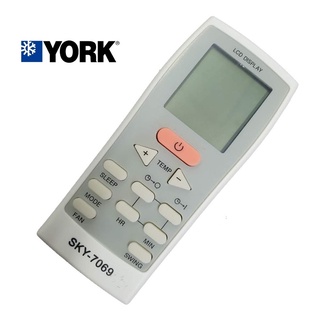 Controle Remoto de Ar Condicionado York  GZ-12A-E1