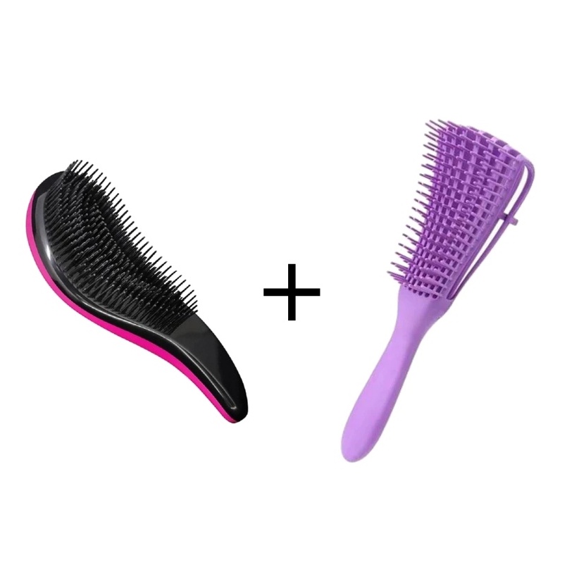 Escova Mágica Desembaraçadora + Escova Pente Polvo em Oferta na Shopee