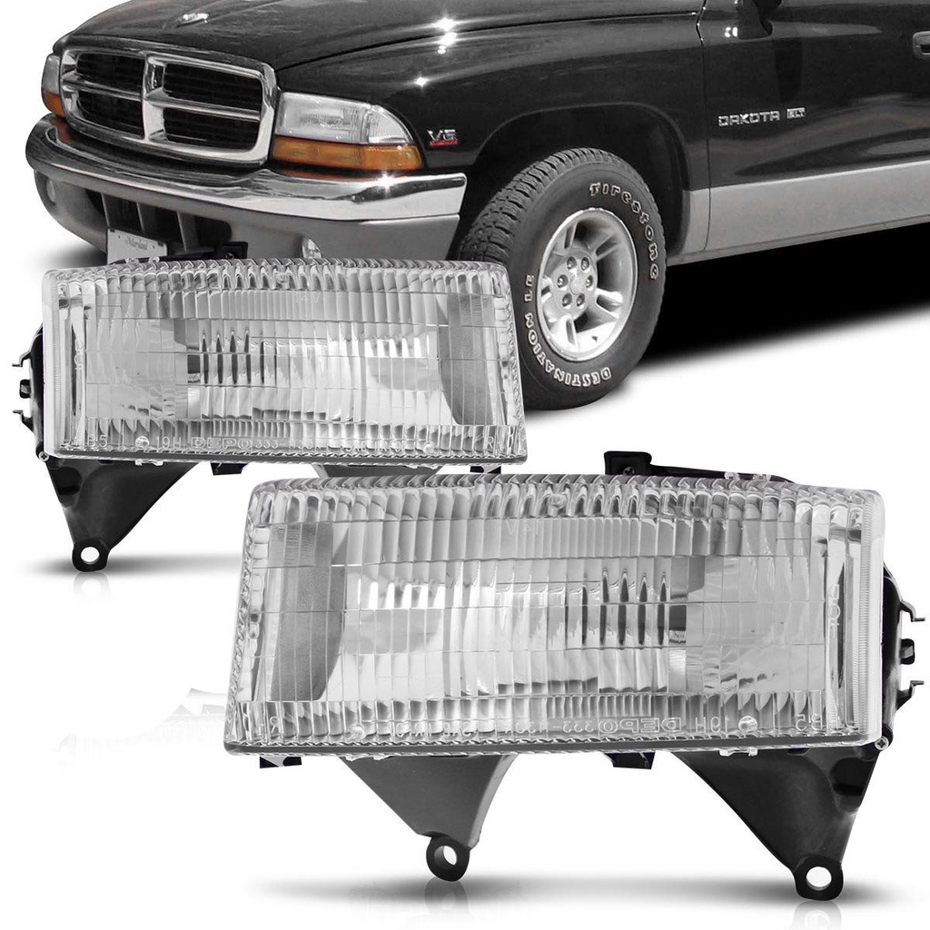 Farol Dodge Dakota 97 98 99 2000 2001 2002 Cromado