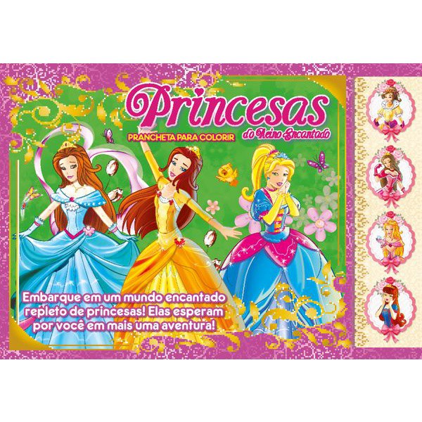 Princesas do Reino Encantado - Prancheta para Colorir em Oferta na Shopee