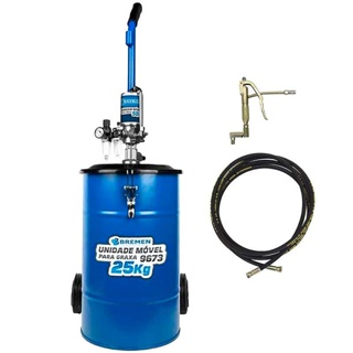 Bomba Para Graxa Propulsora Pneumática 25KG Com Rodas Reforçadas 9673 BREMEN em Oferta na Shopee