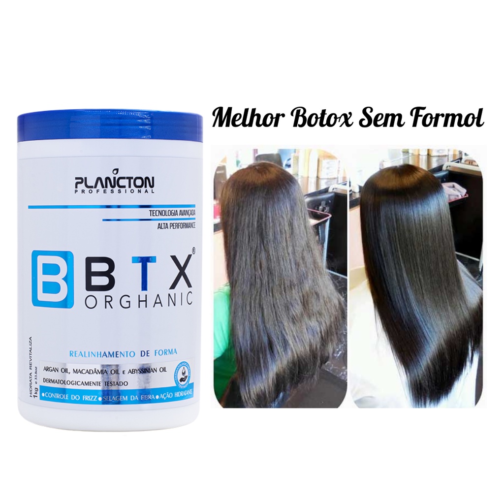 Melhor Botox Capilar Orgânico Btx Orghanic Plancton 1kg Tratamento ...