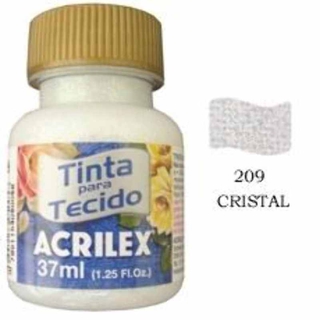 Tinta Tecido Glitter - 37ml - Cristal - 209 - Acrilex