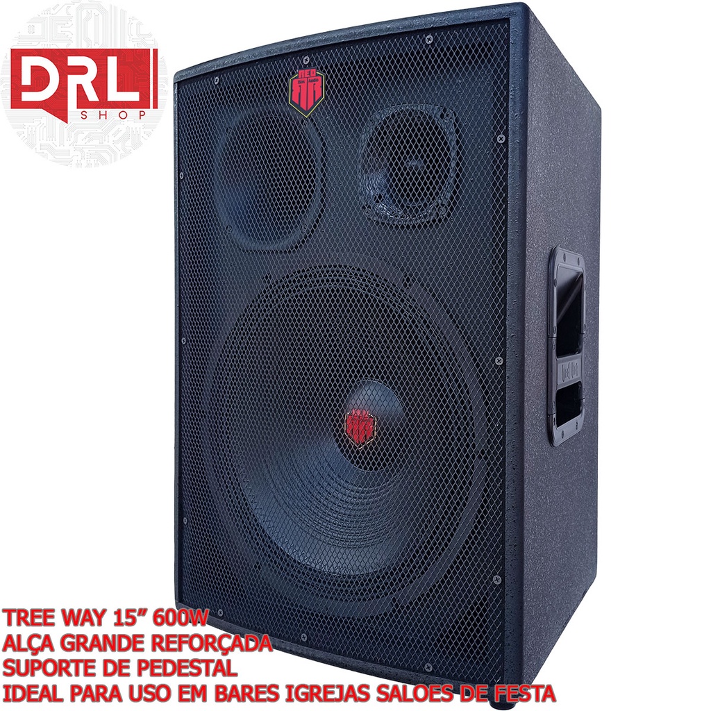 Caixa de Som Tree Way Profissional 15 300w Passiva Red Box