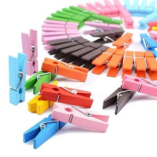 Mini Pregador Prendedor Madeira Coloridos 3.5cm e 4.5cm em Oferta na Shopee